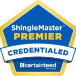 Shingle master premier logo | two rivers roofing, inc certanteed shinglemaster logo