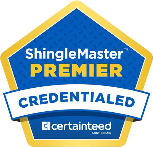 Shingle master premier logo | two rivers roofing, inc certanteed shinglemaster logo